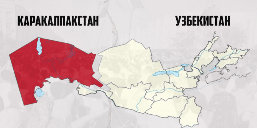 Казахстан vs Узбекистан: беспорядки в Каракалпакстане