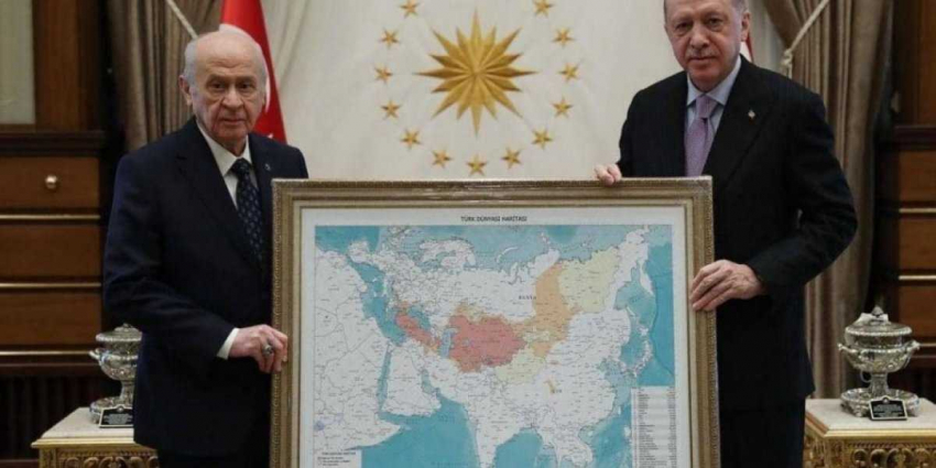 Тюркский цвет карты Эрдогана