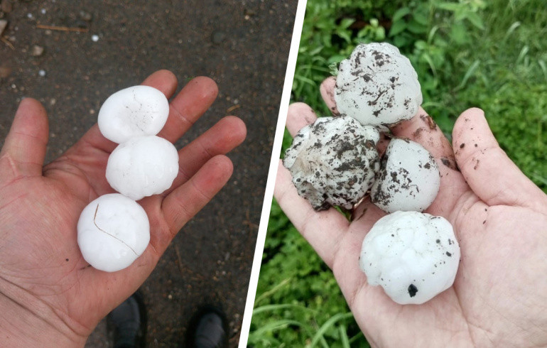 На Челябинскую область обрушился крупный град