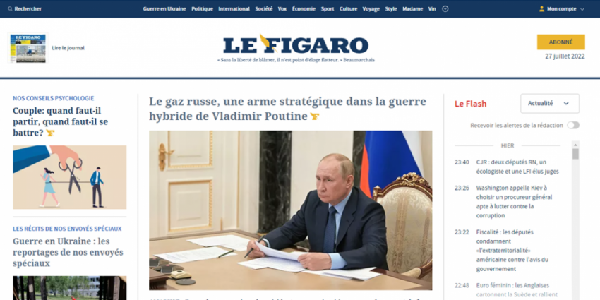 «Фигаро»: «Русский газ – стратегическое оружие Москвы»