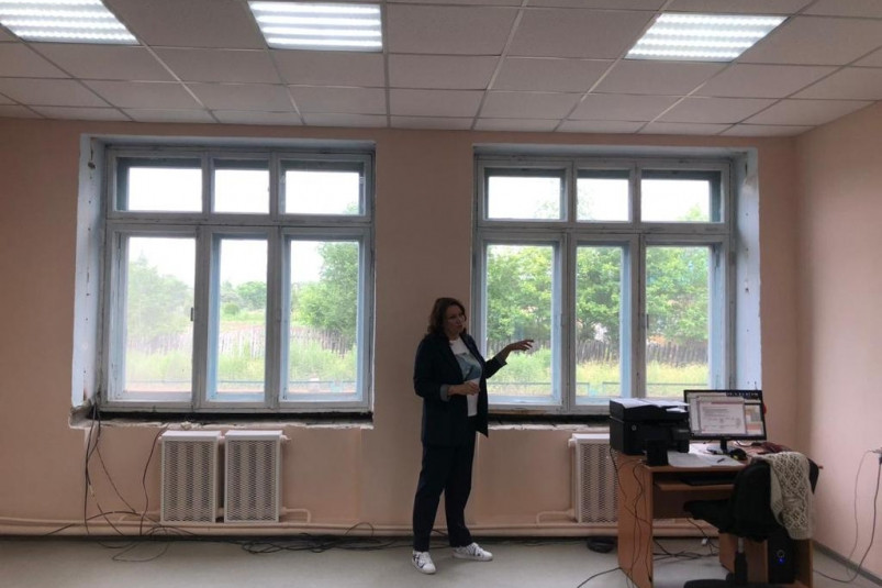 Елена Новицкая: Ремонт школы в селе Цветковка идет по плану