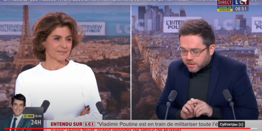 Магазины забиты товаром, рестораны — людьми (Анн Нива о жизни россиян на ТВ «LCI»)