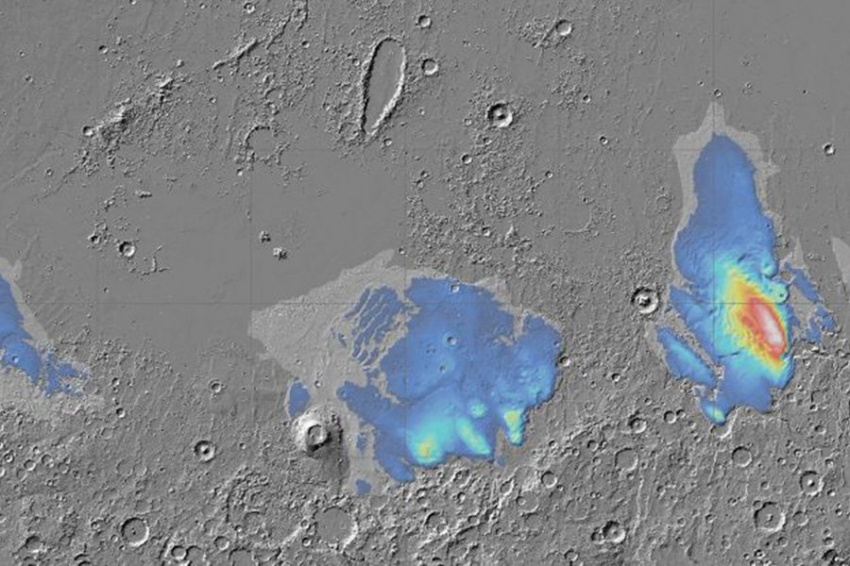 На Марсе обнаружено огромное количество водяного льда