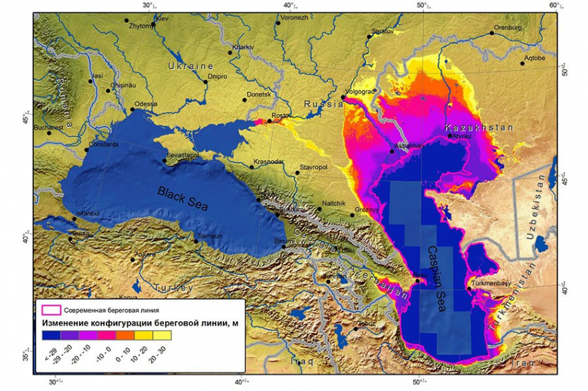 Уровень воды в древнем Каспии был на десятки метров выше современного из-за изменений палеоклимата