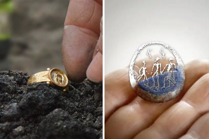 Уникальное золотое кольцо и хрустальный амулет обнаружены в Швеции