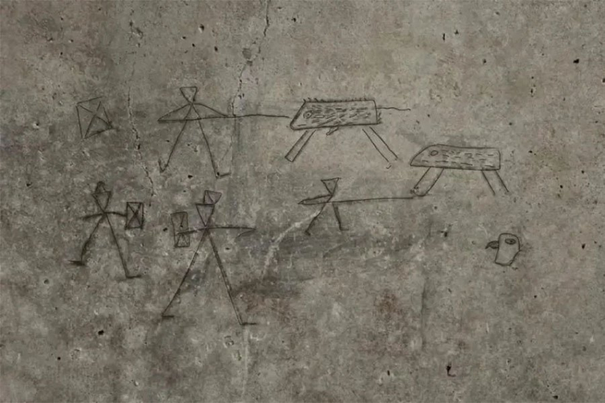 В Помпеях нашли детские граффити с изображением гладиаторов