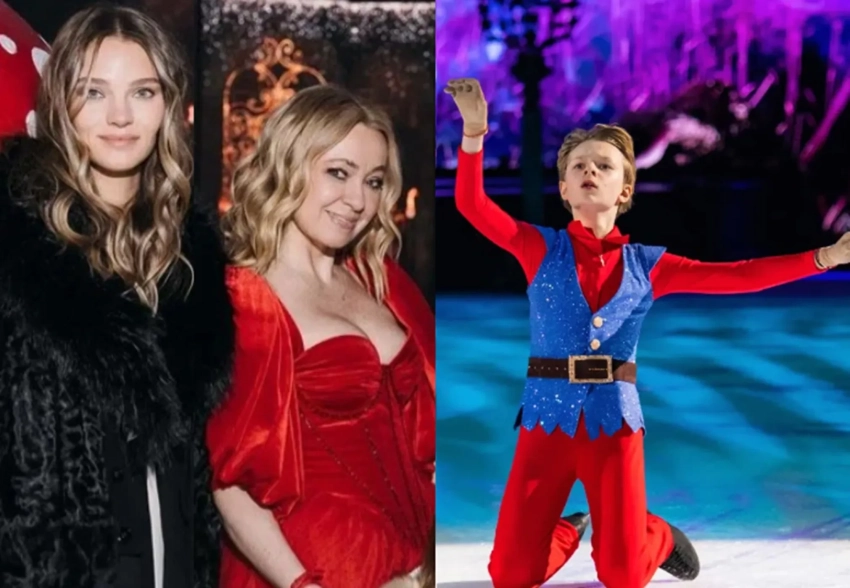 Сыновья на льду, в зале Алеся Кафельникова с дочерью, Регина Тодоренко: Яна Рудковская и Евгений Плющенко представили своё ледовое шоу "Белоснежка"