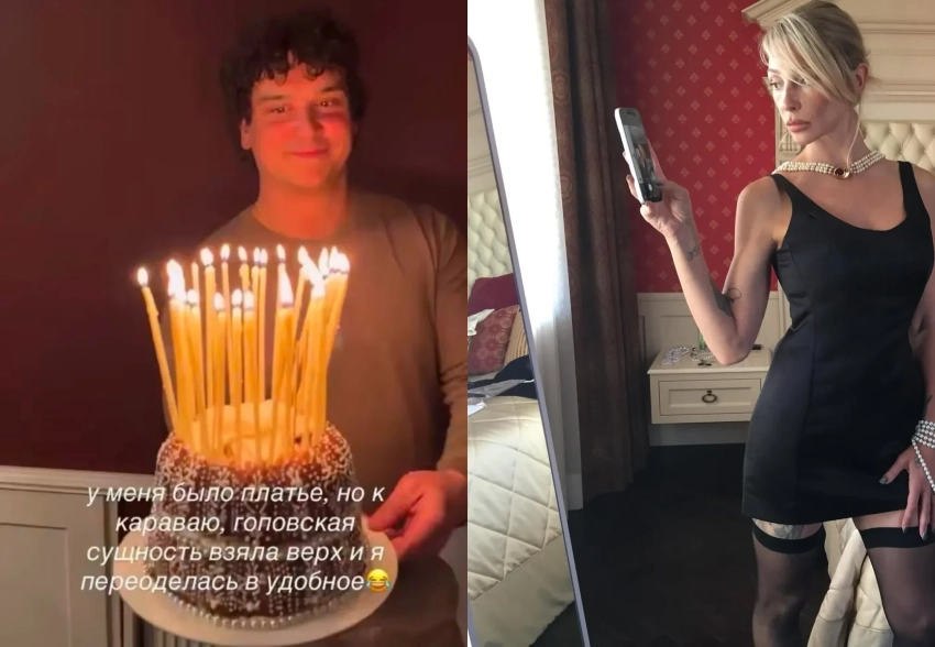 Каравай вместо торта и церковные свечи: Настя Ивлеева отметила 35-летие с мужем в кругу семьи